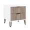Manhattan Comfort DUMBO 2.0 Nightstand in White and Rustic Grey NS002-WG - alternate 9